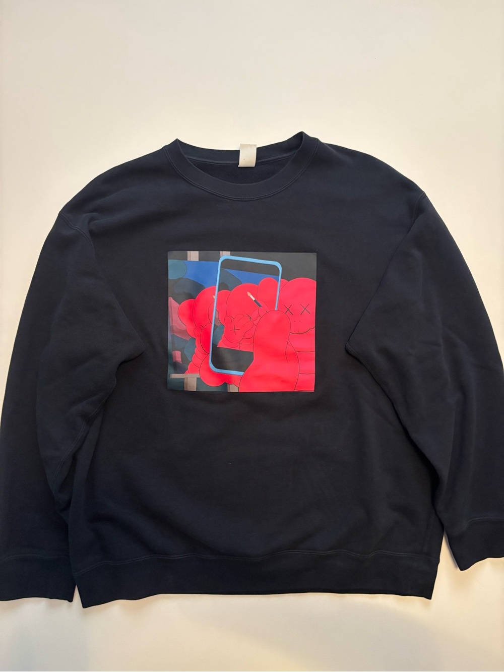 KAWS + Warhol Uniqlo art long sleeve crewneck red kaws figures